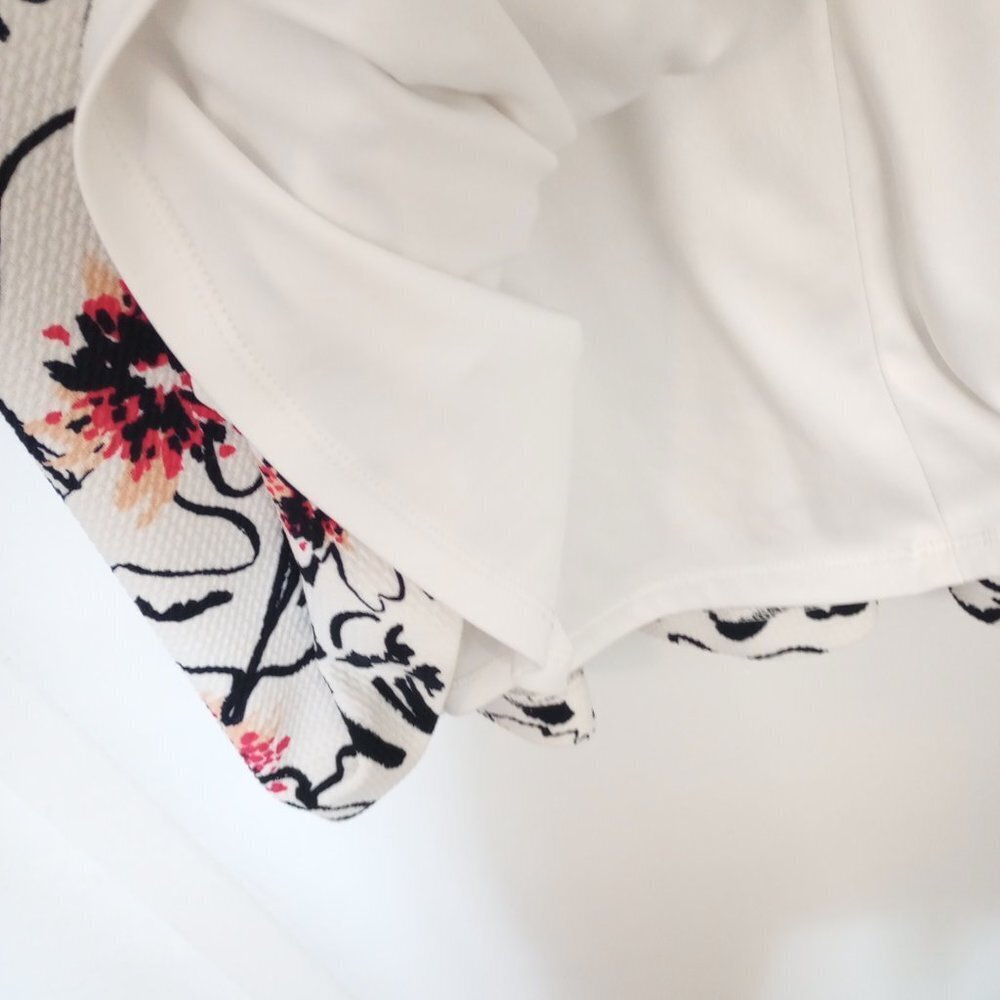 Karl Lagerfeld White Floral Fit-and-Flare Dress - Picture 8 of 14